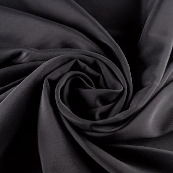 Крепдешин натуральный К36-198 черный однотонный