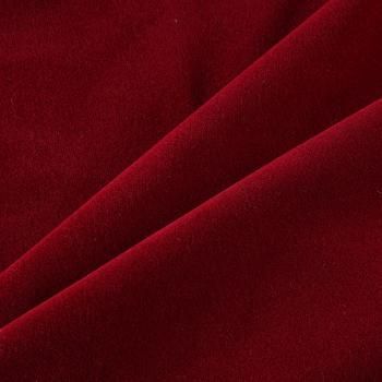 Ткань портьерная негорючая бархат 09-02-13725 бордовый однотонный