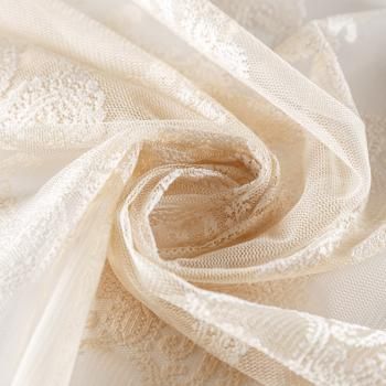 Тюль жаккардовый h-285 см 08-01-00256 бежевый