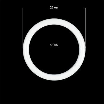 Кольцо для бюстгальтера TBY 18 мм металл 2 шт H1501 белый 