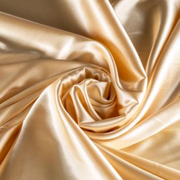 Креп-сатин К33-870 бежевый однотонный
