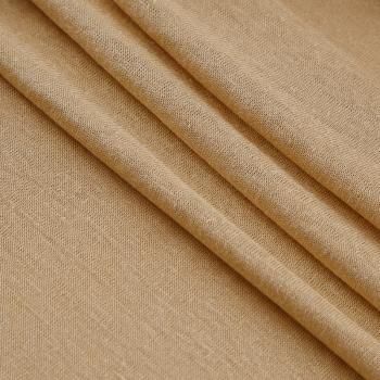 Трикотаж льняной 056-16735 соломенный однотонный