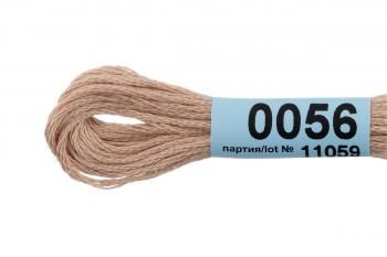 Нитки для вышивания Gamma мулине 8 м 0056 темно-бежевый