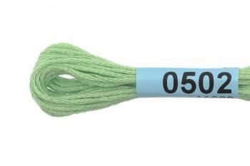 Нитки для вышивания Gamma мулине 8 м 0502 салатовый