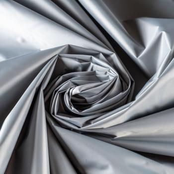 Ткань плащевая К33-686 серебристо-серый однотонный