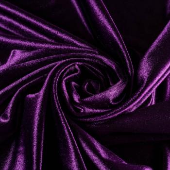Бархат-лайкра К33-691 фиолетовый однотонный
