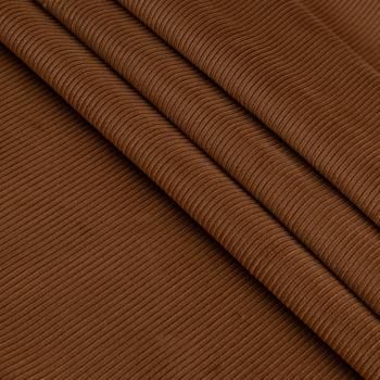 Вельвет стрейч 008-20777 рыже-коричневый однотонный