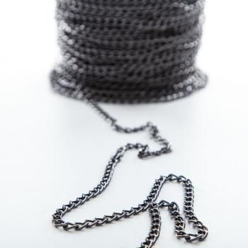 Цепь декоративная 6 мм металл 159-6-под темный никель 