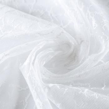 Тюль жаккардовый h-280 см 02-01-04705 белый однотонный