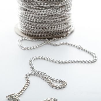 Цепь декоративная 7 мм металл 27-7-под никель 