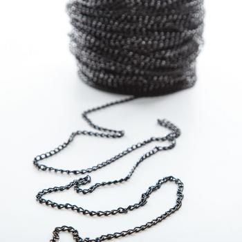 Цепь декоративная 4 мм металл 20-4-черный