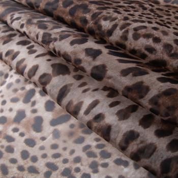 Органза шелковая 039-20006 бежевый принтованный