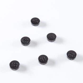 Пуговица с проколами 11 мм пластик 497122 черный