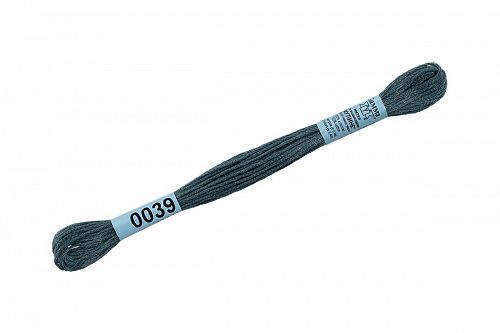 Нитки для вышивания Gamma мулине 8 м 0039 серо-голубой