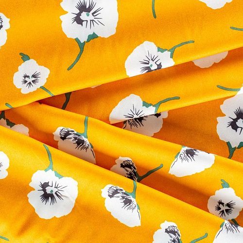 Вискоза "Лоренцо" 036-01572 охра принтованный