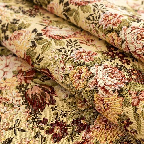 Гобелен гостиный 513-02-72 бежевый букеты