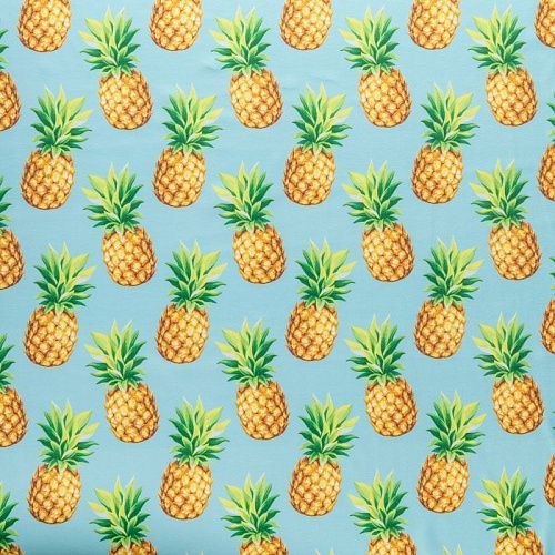 Лайкра К33-111 голубой принтованный