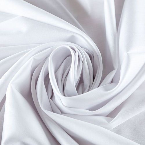 Ткань сорочечная 063-07829 белый однотонный