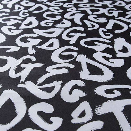 Тафта 051-11736 черный принтованный