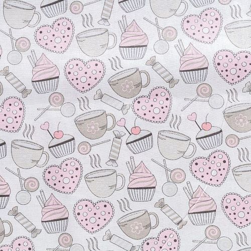 Бязь 007-00664 белый принтованный