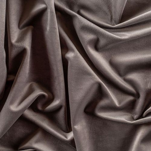 Ткань портьерная бархат h-300 см 09-02-00047 теплый серый однотонный