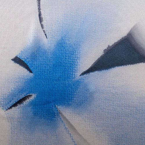 Шелк натуральный К4-165 молочный принтованный