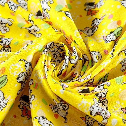 Фланель 060-08261 ярко-желтый принтованный