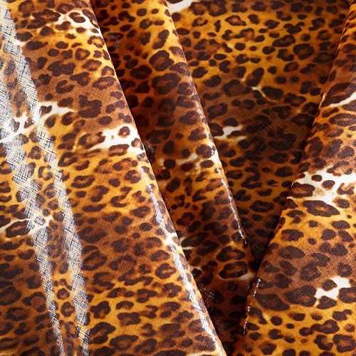 Лайкра 005-06245 желто-коричневый принтовнный