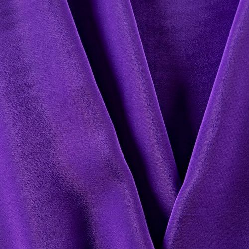 Крепдешин натуральный 028-09541 фиалковый однотонный