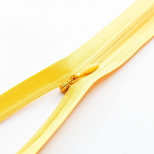 Молния спираль потайная 50 см на плотной тесьме н/р желтый G013P-50S-117
