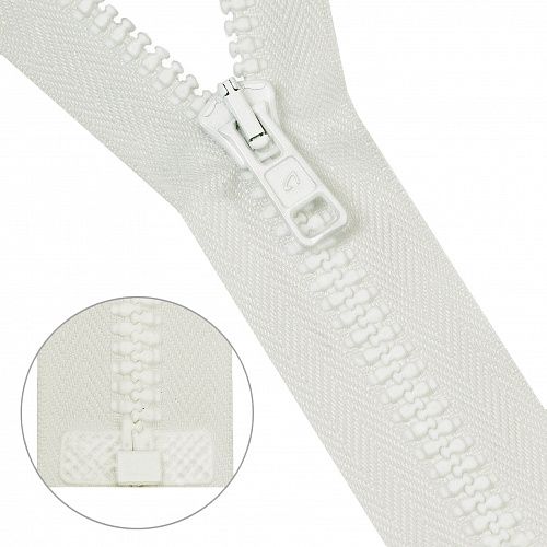 Молния трактор ARTA-F 80 см Т10 (6 мм) однозамковая 19380-001 белый