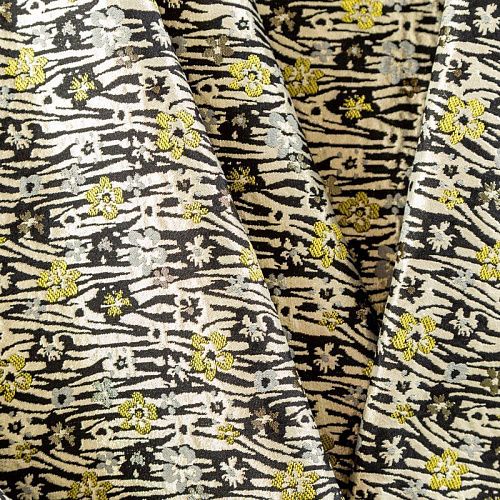 Жаккард с люрексом 017-03666 песочно-черный