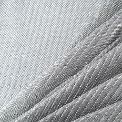 Тюль сетка-гофре Т272-01-11 серебристо-серый однотонный