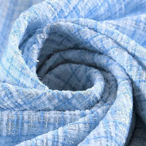 Твид шанель 052-10701 разбеленный голубой