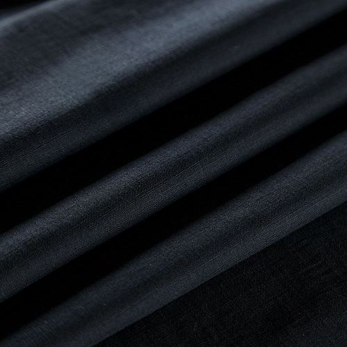 Лен натуральный 035-08574 черный однотонный