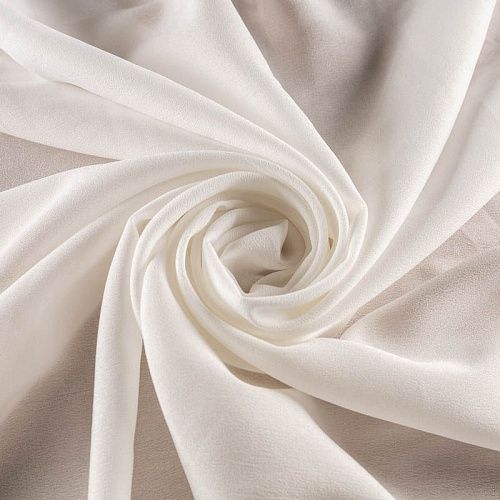 Крепдешин синтетический К28-981 айвори однотонный