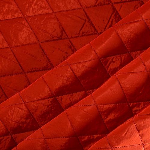 Ткань курточная 033-05381 красно-оранжевый однотонный