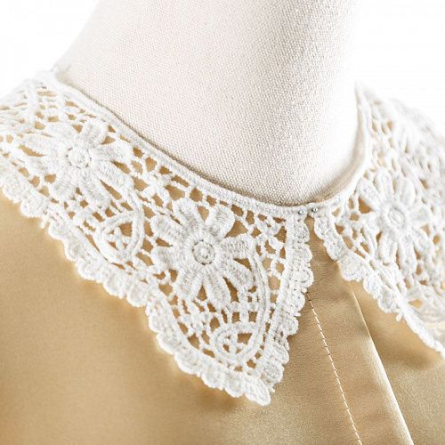 Воротник пришивной кружевной 230х60 мм SYH826-001 белый
