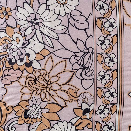 Шелк-батист натуральный К18-026 жемчужно-розовый принтованный