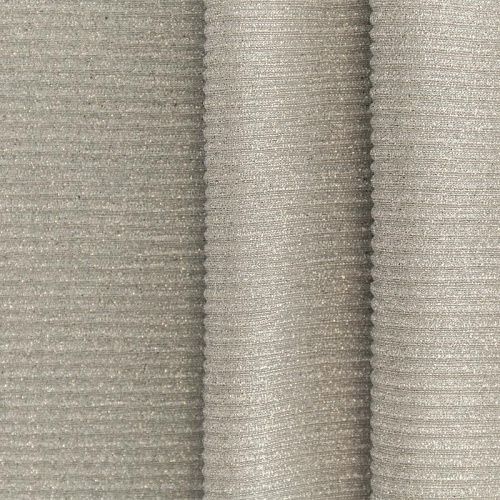 Трикотаж гофре с люрексом К33-523 серебристый