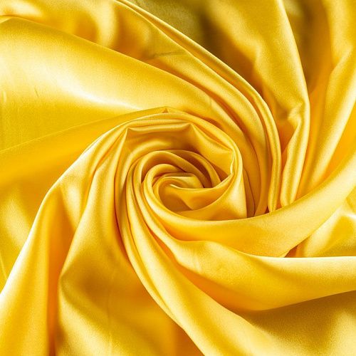 Шелк синтетический К1-0059 канареечный желтый однотонный