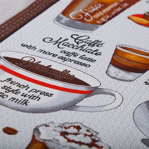 Полотно вафельное 007-15294 белый принтованный