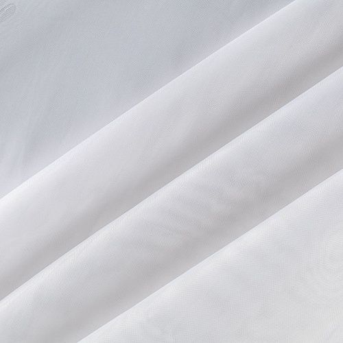 Тюль капрон без утяжелителя h-300 см Т468-04-01 белый однотонный