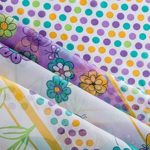 Тюль капрон Т450-01-45 белый принтованный