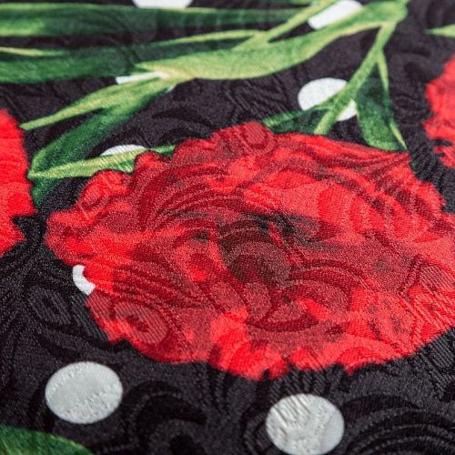 Жаккард 017-02953 черный принтованный