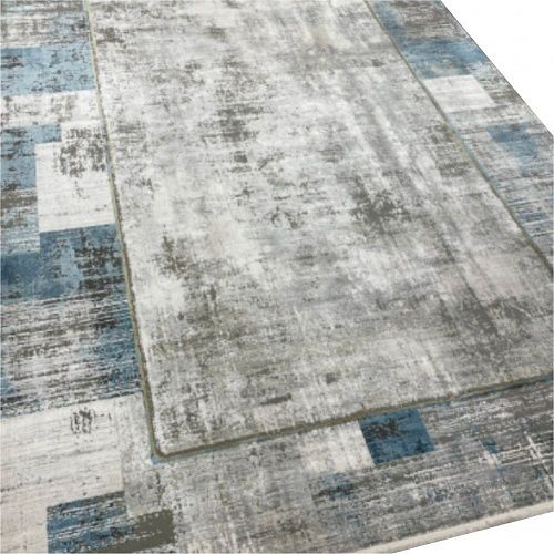 Ковер прямоугольный 160х230 см Woolknot Craft M426B темно-серый/синий