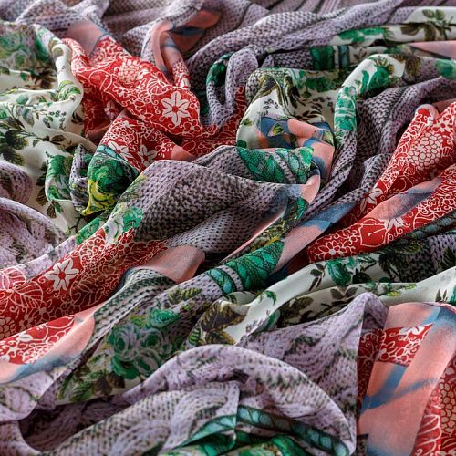 Шифон 068-08402 пыльно-лавандовый принтованный