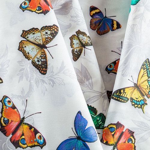 Бязь ш.220 см 007-03487 белый принтованный