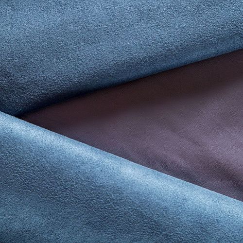 Экокожа на замше К05-543 пепельно-фиолетовый однотонный