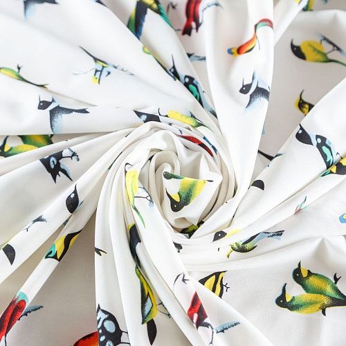 Вискоза "Лоренцо" 036-08196 белый принтованный